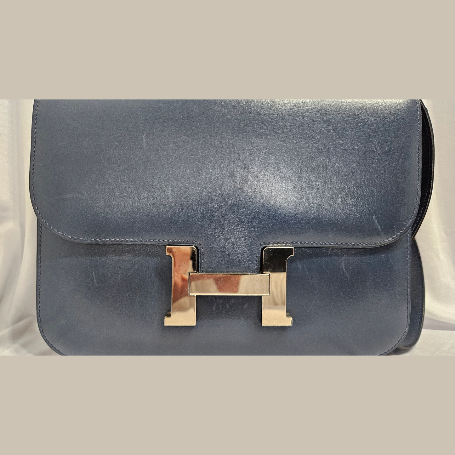 Hermès Bleu Brighton Constance 24 Handbag